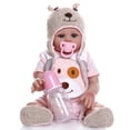 thumbnail image 2 of Muñeca Bebé Reborn Adorables de vestir para niños pequeños realistas para el cuidado del (ojo azul) Likrtyny Para estrenar, 2 of 9