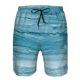thumbnail image 3 of Balery Teal Turquoise Fluid Stripes Traje de Baño Estilo Hawaiano para Hombre, Shorts de Secado Rápido con Bolsillos-Large, 3 of 6
