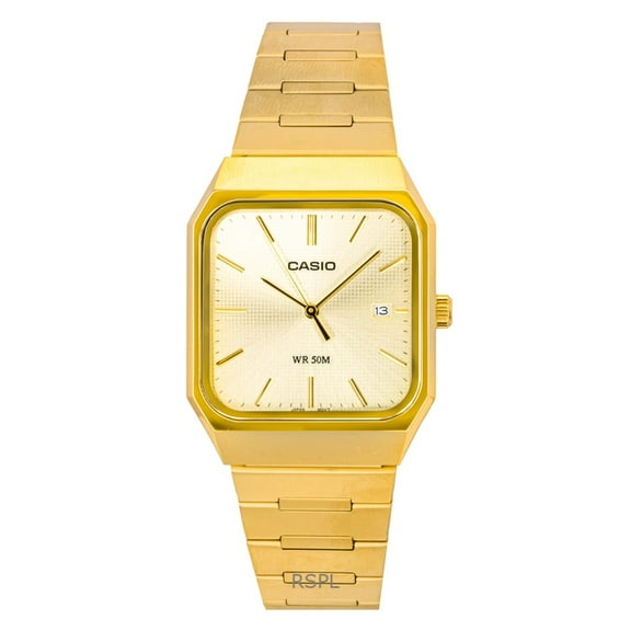 Casio Standard Analog Stainless Steel Gold Dial Quartz MTP-B185G-9AV Men's Watch