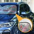 thumbnail image 3 of GZHJMY Flamingo Car Windshield Sun Shade Foldable Sun Shield Shade for Blocks UV Rays Protector-Keeps Your Vehicle Cool for Most Sedans SUV Truck,55"x27.6", 3 of 7