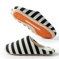 thumbnail image 2 of Black Women'S Casual Slippers Indoor Outdoor Home House Shoes Cozy Soft Sole Non-Slip Winter Warm Striped Comfy Mule Slide, 2 of 4