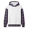 thumbnail image 5 of SELONE Sweatshirt with Hoodie for Boys Fleece Pullover Tops Plaid Sweatshirt Fall Winter Clothes with Pockets 3-14Y, 5 of 5