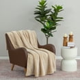 thumbnail image 3 of Better Homes & Gardens Solid Velvet Plush Soft Throw Blanket, Oversized, Almond Biscuit, 3 of 8