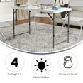 thumbnail image 5 of Flash Furniture 4' Rectangular Height Adjustable Indoor/Outdoor Plastic Folding Event Table, White, 5 of 14