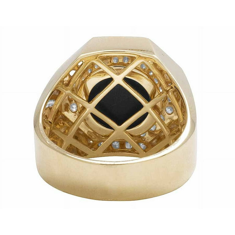 Diamond Men's & Women's Black Ceramic Yellow Gold Pld Luxurman Galaxy 967742