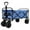 Blue, variant on Olurrisa 440lbs Collapsible Foldable Wagon Cart, Beach Wagon Utility Cart Utility Wagon Grocery Cart For Camping Shopping Sports Gardening Fishing, Blue Flower