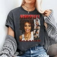 thumbnail image 3 of Whitney Houston Face Photos T-Shirt, Men's And Women's Graphic Tee 100% Cotton by TBun, Full Sizes S-5XL, 3 of 5