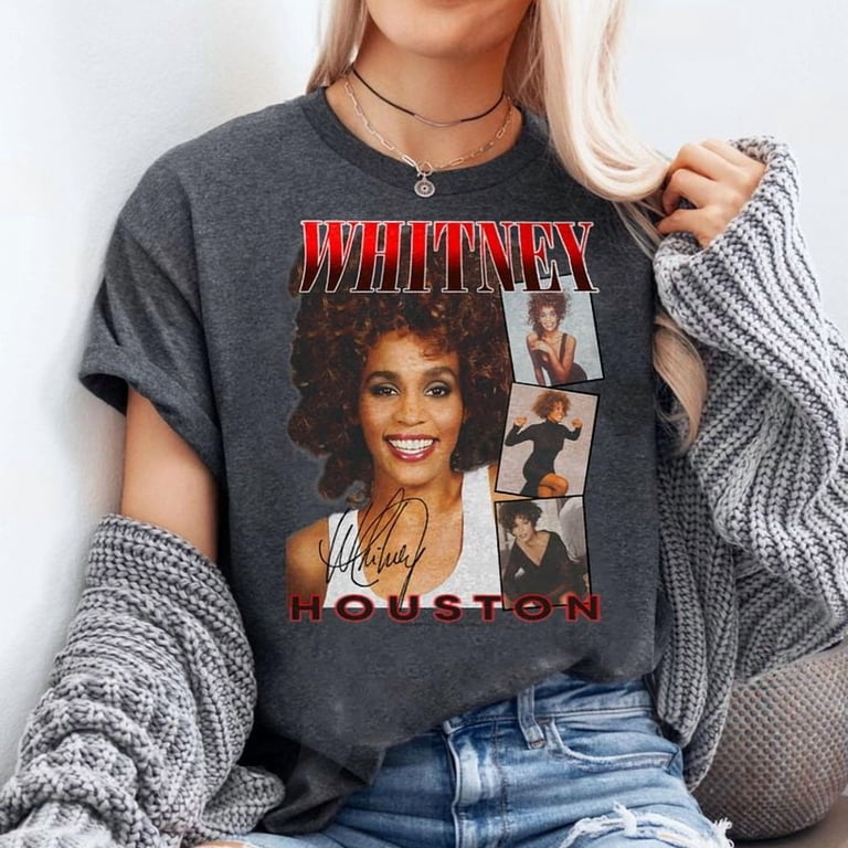 Whitney Houston Face Photos T-Shirt, Men's And Women's Graphic Tee