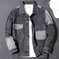 thumbnail image 4 of Chaqueta vaquera para hombre, color gris cargo, abrigos vaqueros para hombre, otoño, original, de alta calidad, ropa de abrigo de invierno, moda, precio barato, estilo coreano G, 4 of 4