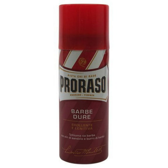 Proraso Emollient and Soothing Shaving Foam for Men with Sandalwood Oil & Shea Butter, 1.69 oz