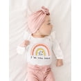 thumbnail image 3 of Newborn Infant Baby Girl 4PCS Clothes Romper Pants Set Floral Autumn Outfits Cute Baby Clothes Girl 0-3 Months, 3 of 6