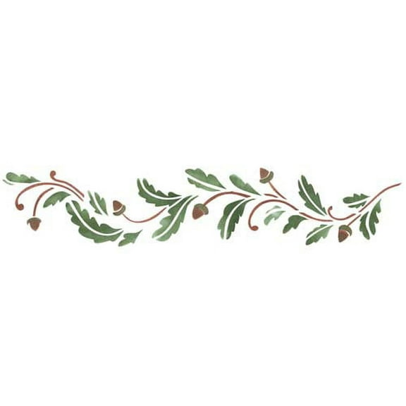 Leaves with Acorns Wall Stencil SKU #1049 by Designer Stencils