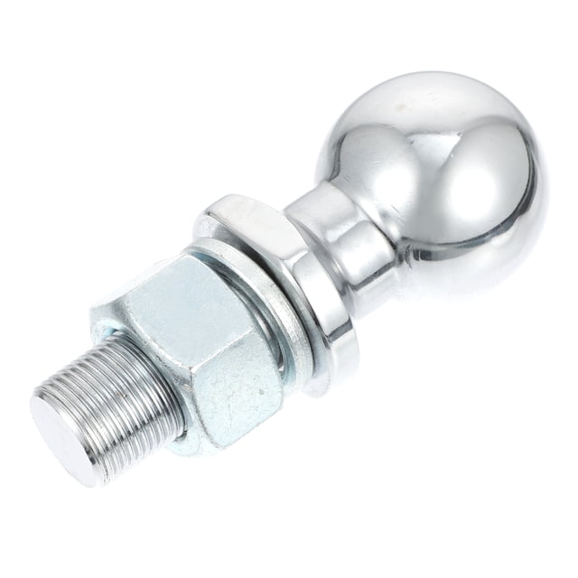 Minkissy 1ensemble Boule de Remorquage Ronde Argentée pour Connecteur d'Attelage Chromée Galvanisée et Usage Extérieur