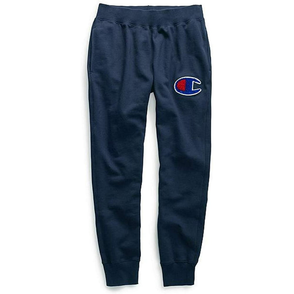 Champion - Champion Men's Reverse Weave Jogger Pants (Navy - Chenille C Logo, Medium) - Walmart