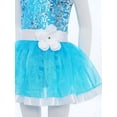 thumbnail image 5 of Haitryli Big Girls Shiny Sequin Ballet Leotard Tutu Dress Layered Tulle Skirt Gymnastics Dance Ballerina Outfit Blue 10, 5 of 7