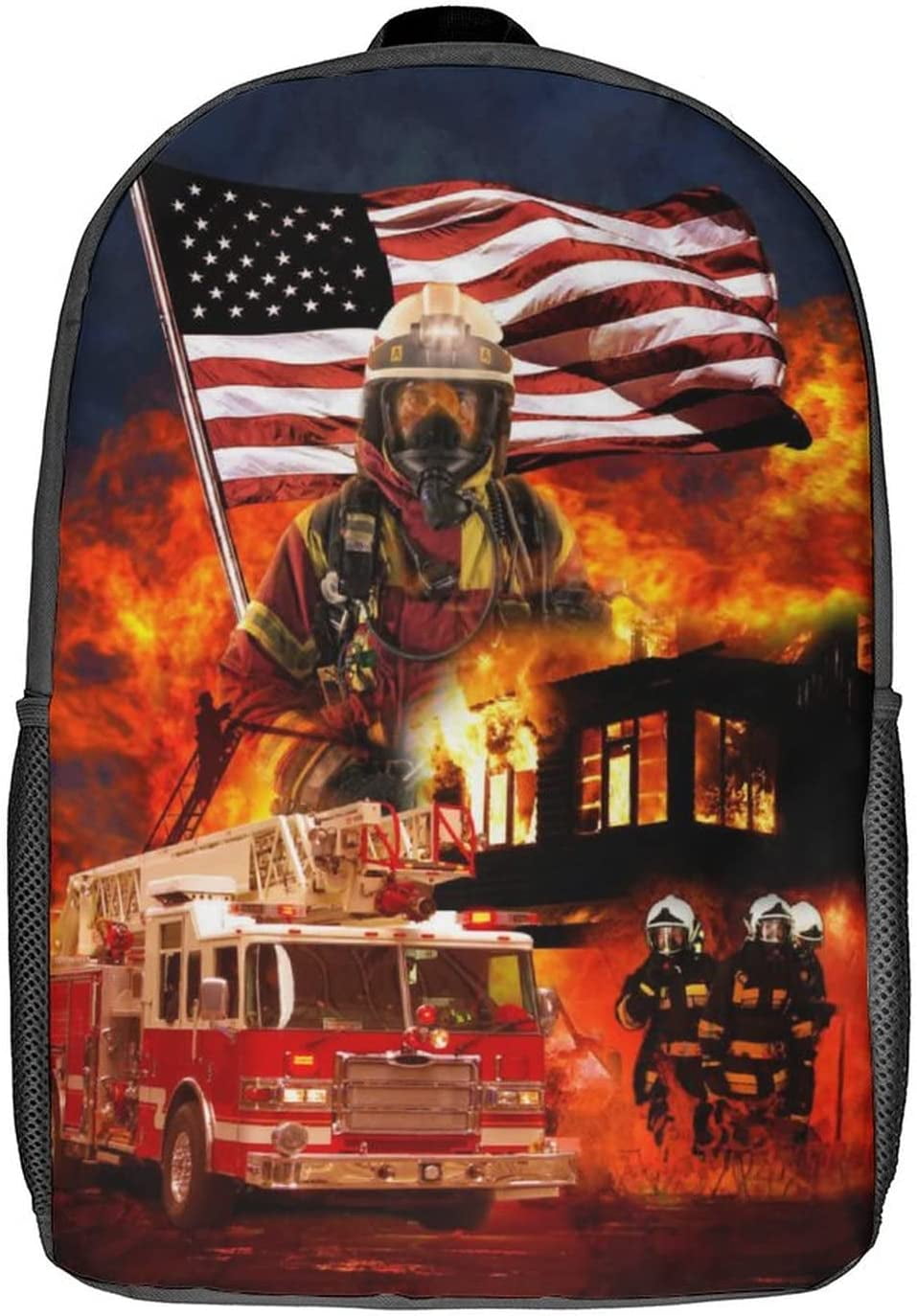 Inch Firefighter Backpacks Travel Daypack Fire Truck Backpack Casual