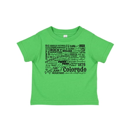 

Inktastic Colorado Word Salad- state outline Gift Toddler Boy or Toddler Girl T-Shirt