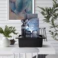 thumbnail image 4 of BEAMNOVA 10.6"Tall Tabletop Water Fountain, 3-Tier Flowing Bowls Waterfall Desktop Fountain Indoor Decor, White Light, 4 of 8