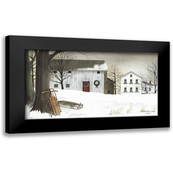 Jacobs, Billy 14x9 Black Modern Framed Museum Art Print Titled - Christmas Times a Coming