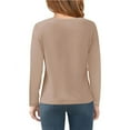 thumbnail image 3 of Otqutp 5-14 Years Girls Long Sleeve T Shirts Kids Fall Fashion Tops Crewneck Basic Tees Girls Shirts Cotton T-Shirts Loose Tunic Tops (a-Khaki,13-14 Years), 3 of 6