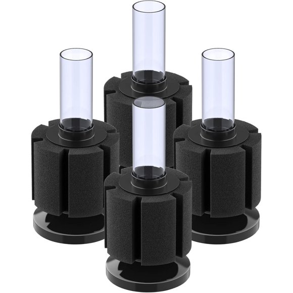 4 Pack Aquarium Nano Bio Sponge Filter Quiet Betta Fry Shrimp and Small Fish Foam Filter for Tiny Fish Tank up to 10 Gallon