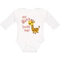 thumbnail image 3 of Inktastic My Nana Loves Me- Cute Giraffe Boys or Girls Long Sleeve Baby Bodysuit, 3 of 5