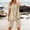 Beige plus size 2 piece outfits a1, variant on Cagogo Women Plus Size 2 Piece Outfits Casual Short Sleeve Collared Shirt with Shorts Solid Basic Summer Cruise Sets Loungewear Travel Airport Clothes Matching Tracksuits, Navy S