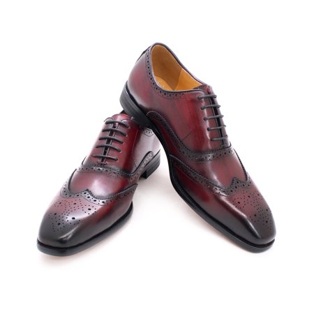 

Men‘s Genuine Leather Wing-tip Brogue Oxford Shoes Formal Special Occasion Dress Shoes For Wedding Party Valentine Day Gift