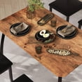 thumbnail image 4 of Ataucjin 5 Piece Metal Frame Kitchen Table and Chair Set,Dining Table Set for 4, Chamfer Design Space-Saving Dining Room Furniture for Small Spaces, Apartment, Studio, Breakfast Nooks, 4 of 9