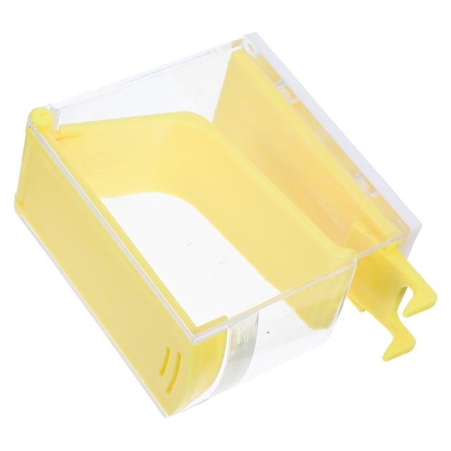 COOPHYA Distributeur de Rouleau de Coton Jaune avec Pression pour Distribuer et Fenêtre Transparente pour un Rangement Facile