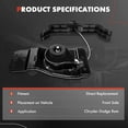 thumbnail image 6 of A-Premium Steel Spare Tire Carrier Spare Wheel Hoist with Cable Compatible with Chrysler Town & Country 2009-2016, Dodge Grand Caravan 2009-2018, Ram C/V 2012-2015, 6 of 6