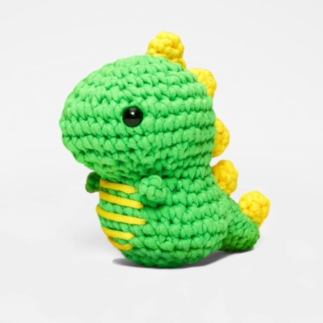 The Woobles Beginner Crochet Amigurumi Kit Dinosaur with Step-by
