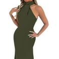 thumbnail image 2 of Vestido sin mangas con cuello alto y hombros descubiertos para mujer - Elegante conjunto informal para fiesta - Prenda versátil para primavera y otoño - Tallas XS-XL, 2 of 8