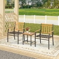 thumbnail image 4 of Gymax 3 PCS Acacia Wood Bistro Set Patio Conversation Set w/ Cushions and Coffee Table, 4 of 9