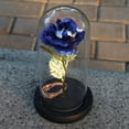 thumbnail image 2 of Gift for Her,Birthday Gifts for Women Mom Wife Grandma,Artificial Flower Forever Rose in Glass Dome,Galaxy Rose with Led Light String,Unique Gifts for Anniversary Wedding Graduation Room Decor(Blue), 2 of 2