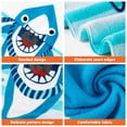 thumbnail image 3 of Baby Kids Bath and Beach Hooded Towel Wrap, 24" x 48", Light blue Shark, 3 of 8