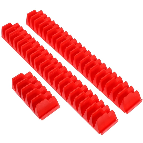 2 Sets Wrench Holder Rack Tool Organizer for Drawer Chest Wall Mount Storage Box Tray Red
