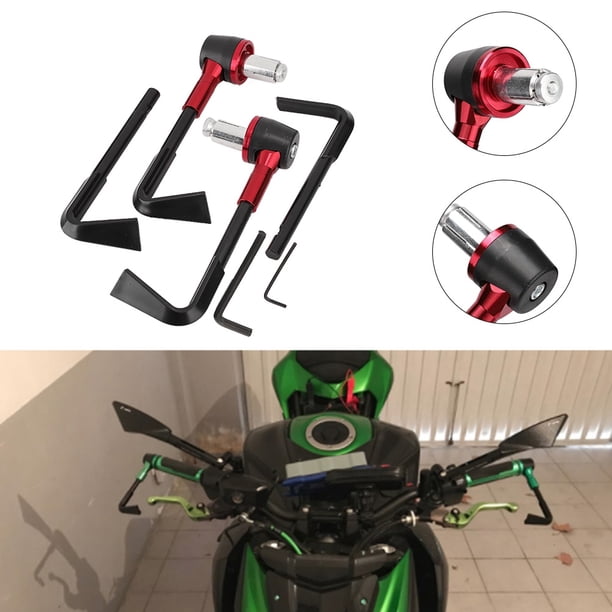 Protector de manillar de motocicleta Suuonee, 22 mm/0.87 pulgadas Moto CNC Protector de manillar de motocicleta Palancas de freno Protector de manillar(rojo) Ecomeon no