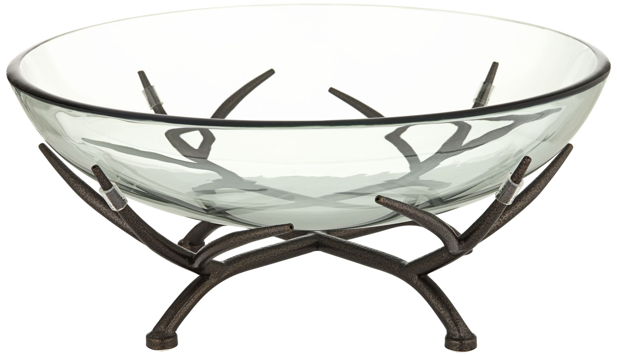 Kensington Hill Meridia Black Metal and Clear Glass Round Decorative