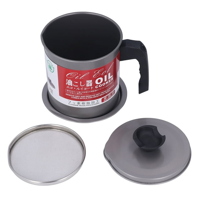 Filtre à Huile, Capacité 1,4l Récipient de Filtration d'Huile Robuste Durable Design Unique pour Cuisine pour Restaurant pour Hôtel