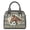 Blue and Brown-Aztec Horse Floral, variant on Aztec Southwest Purses and Handbags for Women, Horse Printed Crossbody Handbag Hobo Bag Waterprooof Satchel Top Handle Handbag Top Handle Handbag for Shopping