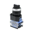 thumbnail image 1 of Interruptor selector rotativo Uxcell 3 posiciones 2NO momentáneo AC 600V 10A 22mm 7/8" montaje en panel, 1 of 6