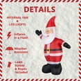 thumbnail image 4 of Fraser Hill Farm 12 ft Tall Inflatable Traditional Santa Claus, Outdoor Christmas Decoration with Lights, Perfect for Lawn and Yard Displays, FHFSANTA121-L, 4 of 15