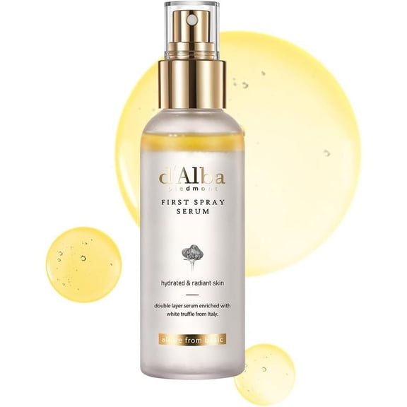 d'alba Piedmont Italian White Truffle First Spray Serum, Vegan Skin Care, Hydrating Face Moisturizer, Glow Serum for Radiant Skin, Non Comedogenic, All In One Mist, Korean skincare, 100ml