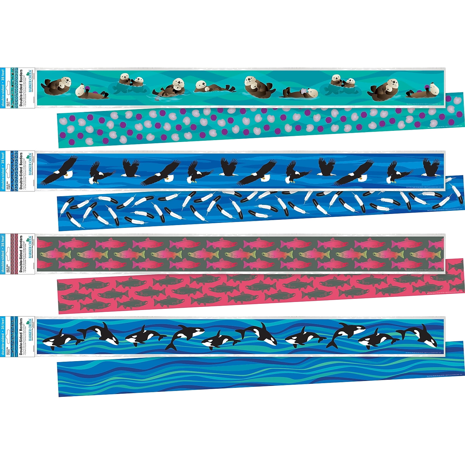 Barker Creek Sea & Sky Double-Sided Trim Set (8 designs) - 140 Feet