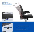 thumbnail image 4 of BestOffice Home Office Chair Ergonomic Mesh Swivel Rolling Executive, Lumbar Support Arms Mid, Black, 4 of 7