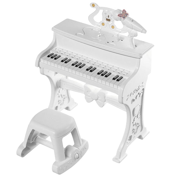 lionlar 37 key Keyboard Piano Learning Musical Toys, Practical Music Keyboard Instrument White
