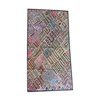 Mogul Indian Vintage Tapestry Embroidered Patchwork Kutch Banjara Mirror Work Ethnic Wall Hanging