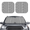 thumbnail image 2 of Haiem Weave Geometric Car Windshield Sun Shade (2 Pieces) Foldable Windshield Sun Shade Car Accessories for Truck SUV Pickup-Medium, 2 of 7