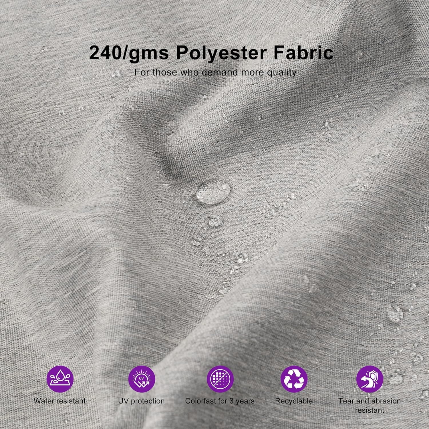 PURPLE LEAF Outdoor Cantilever Umbrella 10' X 13' Rectangle Umbrella Large Patio Umbrella Windproof Heavy Duty Hanging Offset Umbrella for Garden Outdoor Pool, Light Grey
